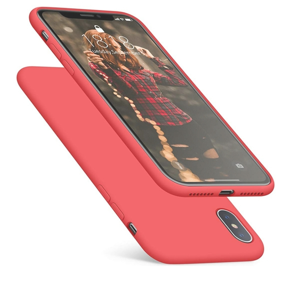 Apple red iPhone Xs Max Case, Silicone Case